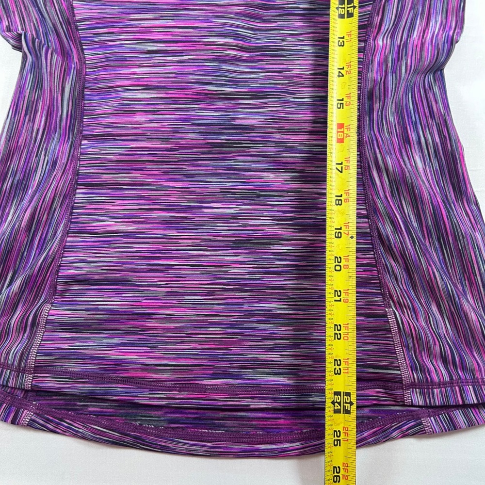 prAna 1/4 Zip Pullover Womens S Purple Space Dye Thumbhole Running Hiking Top - Picture 8 of 9